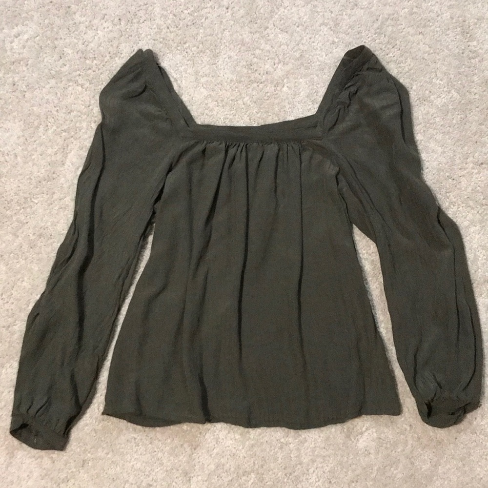 Square neck blouse